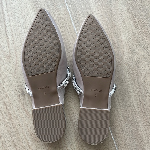 COPY - Birdies silver satin mules. The Swan - Snow Crystal Bracelet - Picture 3 of 3